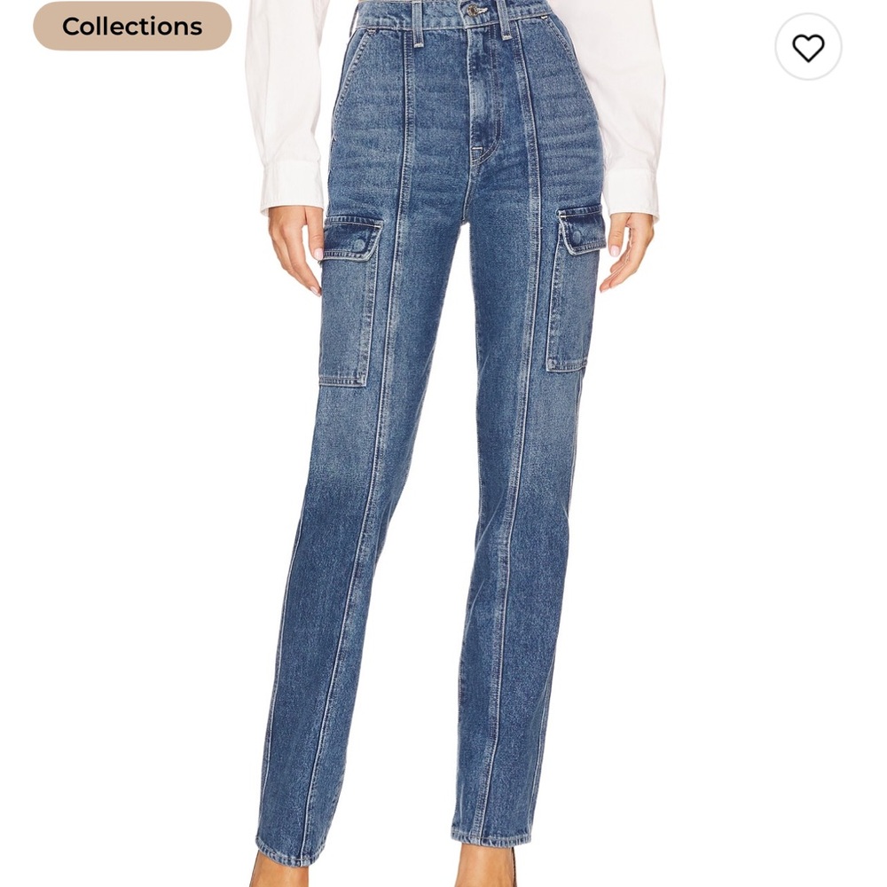 GRLFRND Harper Denim High Rise Cargo Jeans
